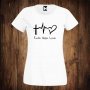 Дамска тениска с щампа FAITH HOPE LOVE 