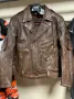 Кожено чопърско яке Motomall 2022 мото чопър естествена кожа яке мотор, снимка 7