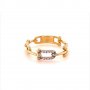 Златен дамски пръстен 2,33гр. размер:57 14кр. проба:585 модел:14291-3, снимка 1 - Пръстени - 39855683