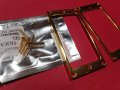 Gold метални рамки за humbuckers с gold винтчета за поставяне, снимка 3