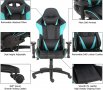 Геймърски стол / офис стол HOUSTON BLUE, снимка 4