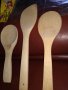 Комплект бамбукови лъжици, снимка 1 - Прибори за хранене, готвене и сервиране - 40272604