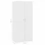 Гардероб, бял, 80x52x180 см, ПДЧ, снимка 8