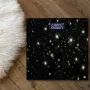 Кантар за тегло дигитален, батерии 2хААА, LCDекран, 180кг, черен, звезди, бял мрамор, снимка 3