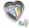 3 бр сърца сърце гладко и къдраво метални форми резци за тесто фондан бисквитки украса декор, снимка 1 - Форми - 28209120