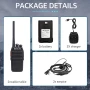 Retevis RT24 Plus презареждаща се уоки-токи, радиостанция с голям обхват, нелицензирана 16 канал, снимка 5