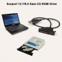 USB Кабел за Записващи Оптични устройства Засписвачки DVD CD Slimline SATA Laptop CD/DVD Rom Optical, снимка 9