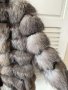 Продавам кожено палто от сребърна лисица , снимка 2