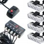 3000051154 Блиц 4-LED, 4 броя предупредителни мигащи светлини 12V-24V аварийни маяци за пътна помощ, снимка 2