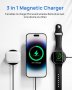 Ново магнитно безжично зарядно за телефон часовник iPhone Apple Watch, снимка 5