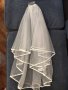 Чисто бял воал за сватба 60-80 см, асиметричен, сватбен булчински було, снимка 8