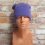Нова зимна дамска/детска шапка с лилав цвят, снимка 4