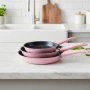 Комплект тигани Cheffinger розово с мраморно покритие – 3 части за всяка кухня - розов цвят, снимка 7