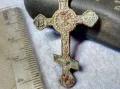 Старинен МЕСИНГОВ ИЗТОЧНОПРАВОСЛАВЕН КРЪСТ ТРАДИЦИОННА МАЙСТОРСКА РЪЧНА ИЗРАБОТКА КРЪСТЧЕ 39811 , снимка 6