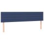 vidaXL Горни табли за легло, 2 бр, сини, 100x5x78/88 см, плат(SKU:346192