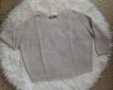 СТРАХОТЕН дамски бежов пуловер със 7/8 дължина на ръкава , снимка 1