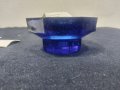 Свещник - синьо стъкло, снимка 2