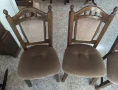 4 дъбови стола с дамаска, снимка 4