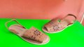 Английски дамски сандали-еспадрили естествена кожа 