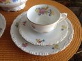 Vintage 1909-1925. Нов. Немски сервиз за кафе/чай и десерт за двама, кана и 2 тройни сета., снимка 5