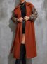Дамско палто с дълга яка, пачуърк ръкави и връзка на талията отпред, 2цвята - 023, снимка 6