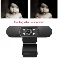 Видеоконференция FULL HD 1080P Web Камера с Микрофон за PC Smart TV STB TV Box Универсална Поддръжка, снимка 4 - HD камери - 28521131