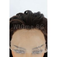 Дълга къдрава тъмнокестенява лейс фронт перука Пенелопе, снимка 3 - Аксесоари за коса - 27905002