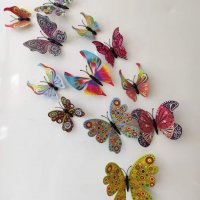 3D пеперуди за декорация с магнит, снимка 6 - Декорация за дома - 33538976