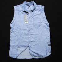 Нова! G-star Raw Lancer Boyfriend Sleeveless Shirt WMN Дамска Дънкова Риза без Ръкав Размер М, снимка 1 - Ризи - 37830359