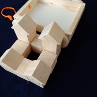 Количка с дървени кубчета, за дърпане., снимка 7 - Играчки за стая - 39612523