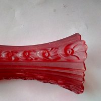 Мурано Италия ваза червено дебело стъкло, снимка 6 - Антикварни и старинни предмети - 36855268