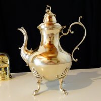 Английска кана,чайник никелово сребро. , снимка 1 - Антикварни и старинни предмети - 26268926