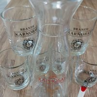 6 чаши за аперитив и гарафа с надпис  Карнобат, снимка 2 - Чаши - 37746955
