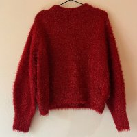 H&M Червен пуловер XS размер с нишки❤️❤️❤️❤️❤️ , снимка 9 - Блузи с дълъг ръкав и пуловери - 43714861