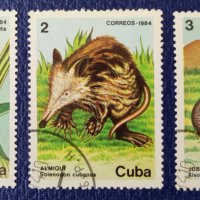 Куба, 1984 г. - три марки от серия, "Фауна", 1*13, снимка 1 - Филателия - 31194515