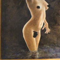 Картина, еротика  Жадуване, Страст, копнеж и очакване на лунна светлина  в една картина 18 + , снимка 2 - Картини - 32362164