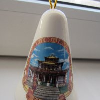  Порцеланова камбанка-8 см-сувенир от Улан Уде-Русия, снимка 1 - Колекции - 32321058