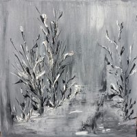 Авторска картина "В зимната гора ", снимка 1 - Картини - 43129125