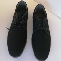 Елегантни черни/тъмни мъжки обувки от естествена кожа номер 45-46, снимка 2 - Официални обувки - 43591639