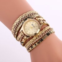 😍 Дамски ръчен часовник тип гривна с верижки за увиване около китката, снимка 7 - Гривни - 43049563