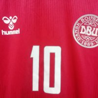 Дания Ериксен оригинална футболна тениска фланелка Denmark Eriksen Hummel L Euro 2020, снимка 4 - Тениски - 43093673