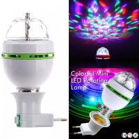 ХИТ LED RGB въртяща диско лампа крушка страхотни ефекти цвето музика, снимка 6 - Крушки - 27873033