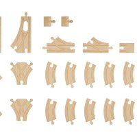 Дървени релси допълнение разширение за дървена железница влак, снимка 2 - Влакчета, самолети, хеликоптери - 43761152