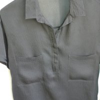 Копринена черна риза Massimo Dutti 42/L, снимка 1 - Ризи - 37257367