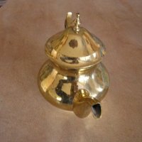  Белгийски декоративен бронзов чайник , снимка 2 - Други - 35658259