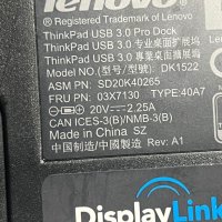 Докинг станция ThinkPad USB 3.0 Pro Dock (40A7), снимка 5 - Лаптоп аксесоари - 44132857