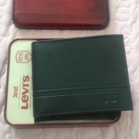 Оригинални мъжки кожени портфейли марка LEVI’S - черни+, снимка 1 - Портфейли, портмонета - 27380626