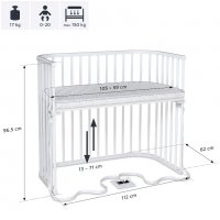 Промо: Babybay Boxspring XXL Странично бебешко легло (без матрак), снимка 4 - Кошарки - 37431884