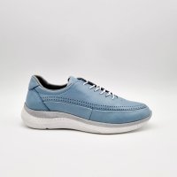 Дамски спортни обувки от естествена кожа в синьо , снимка 2 - Дамски ежедневни обувки - 40462648