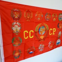 СССР знаме Съветски герб Съветските републики гербове УССР  , снимка 2 - Други ценни предмети - 32413608